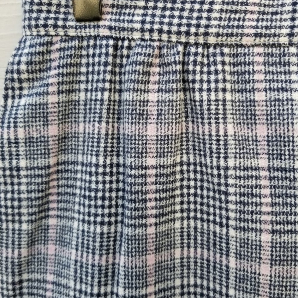 Pendleton Virgin Wool Houndstooth Plaid High Waist Skirt Size 10 - Picture 3 of 6